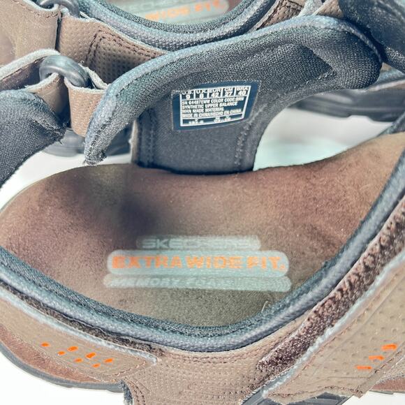 Skechers Relaxed Fit Brown Extra Wide Lightweight Shoes 64487EWW Men’s Size 9 - Picture 9 of 11